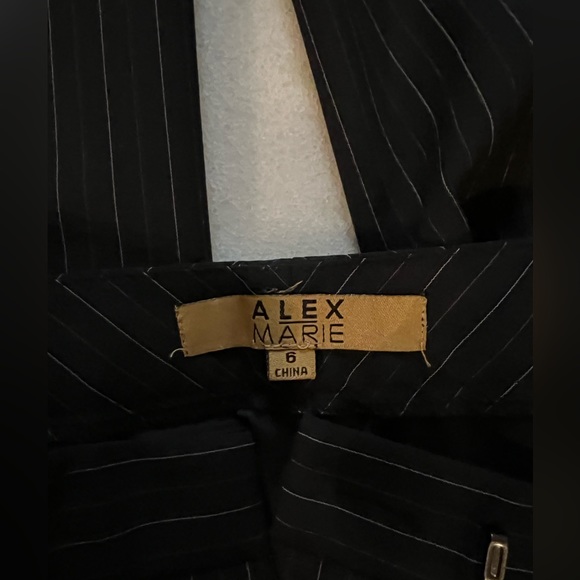 Alex Marie Wrinkle-Free 3 Ps Coordinating Separates Jacket Pants Skirt Navy Sz 6 - Picture 12 of 13